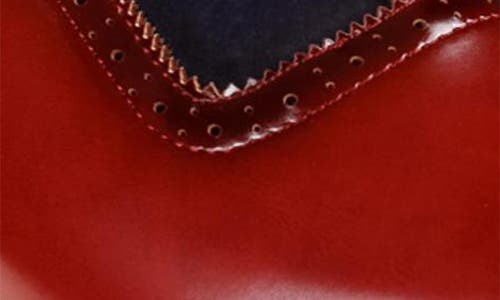 Gino Vitale Wingtip Oxford In Burgundy/navy