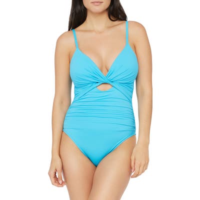 La Blanca Twist Keyhole One-Piece Swimsuit