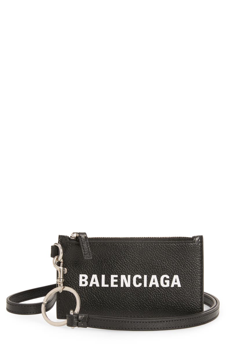 Balenciaga Logo Leather Keyring Pouch | Nordstrom