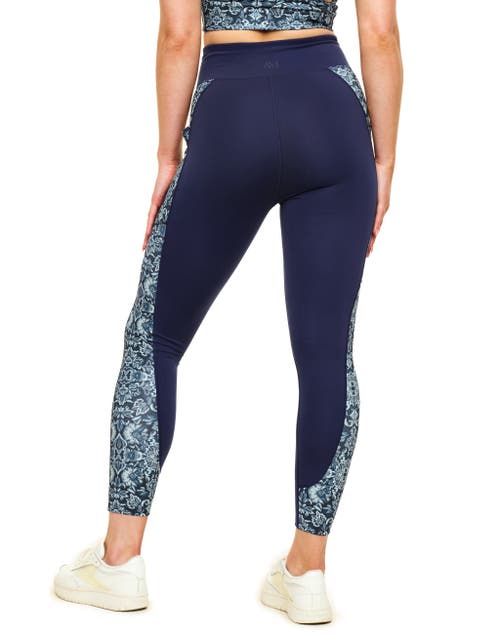 Shop Adore Me Lotus Lotus Leggings In Geo Blue