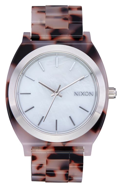 Nixon The Time Teller Acetate Bracelet Watch, 40mm In White