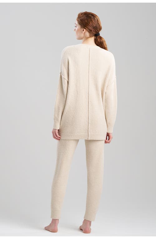 Natori Luna Mellow V-neck Top In Beige