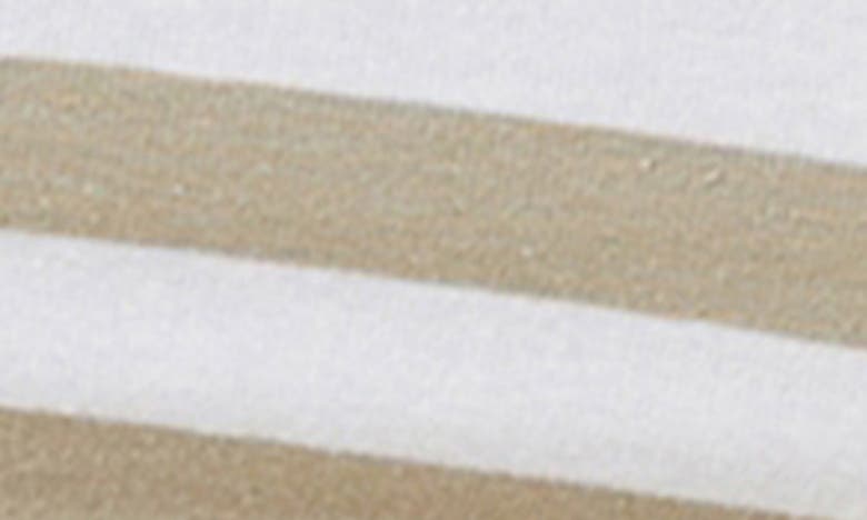Shop Cotton On Stripe Micro Crop T-shirt In Izzie Stripe Desert Sage/white