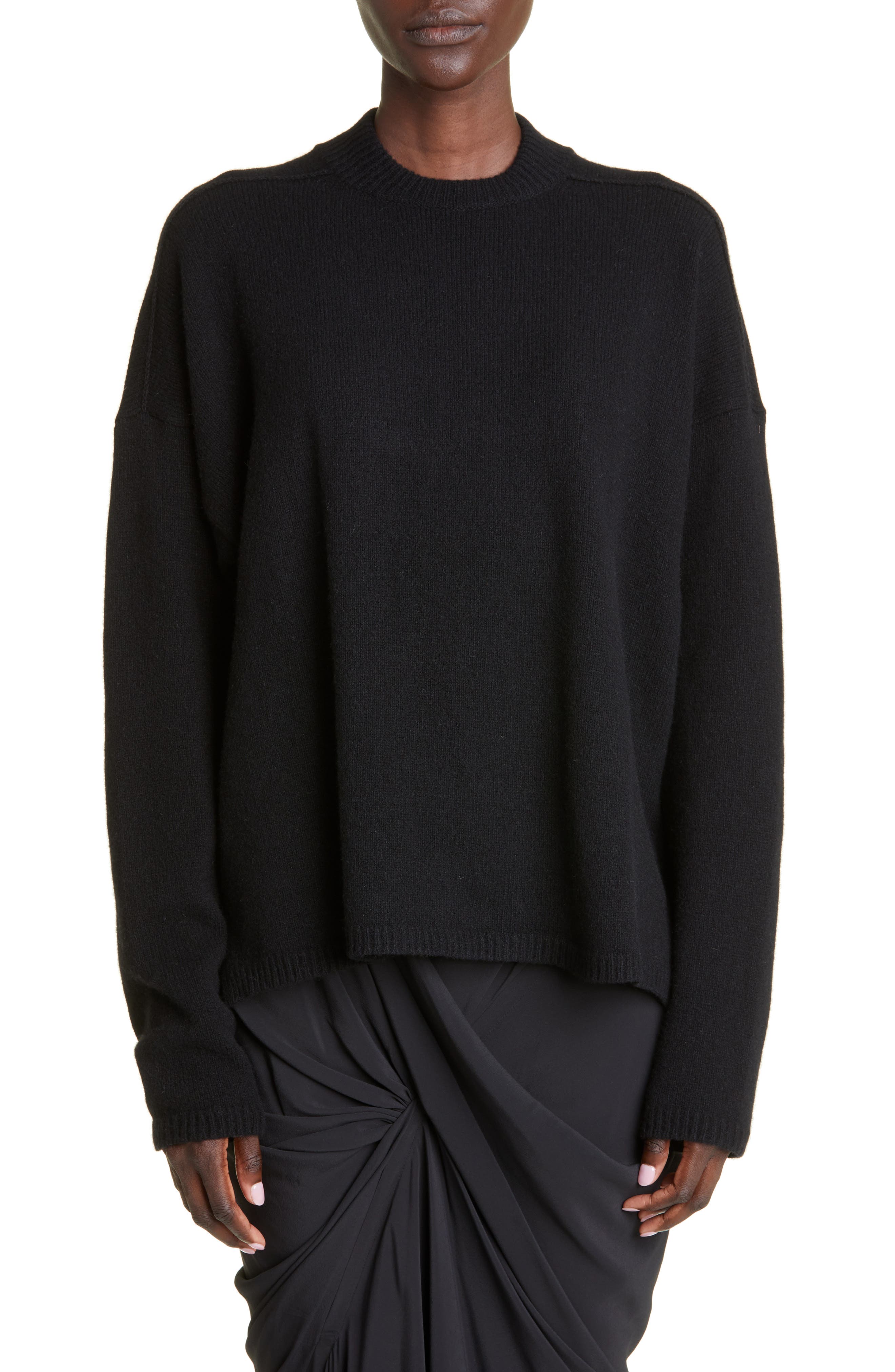 Womens Clothing Jumpers and knitwear Jumpers Natural Rick Owens Wool V Neck Sweater in Nude 