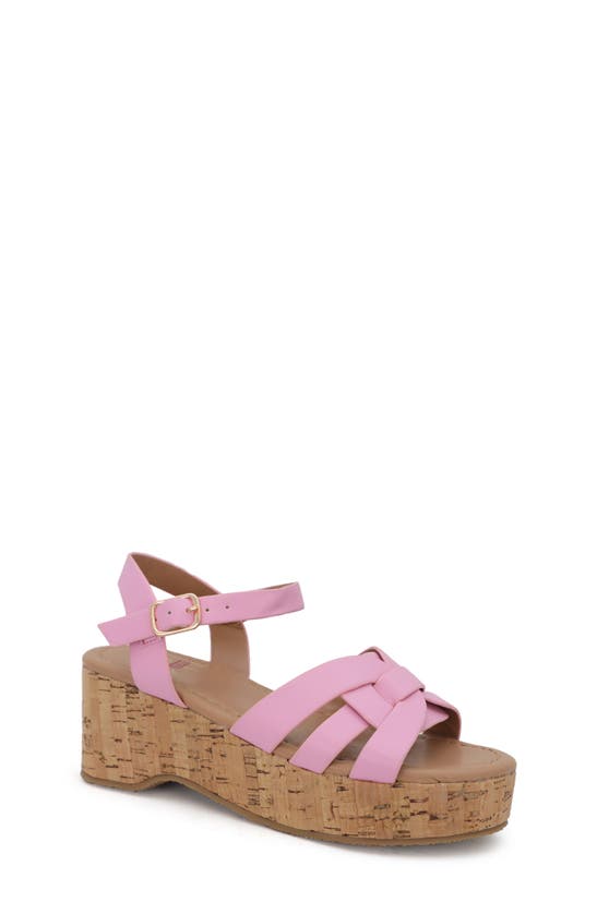 Yoki Kids' Maple Wedge Sandal In Pink
