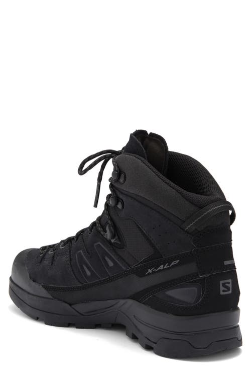 Shop Salomon X-alp Gore-tex® Waterproof High Top Sneaker In Black/black/asphalt