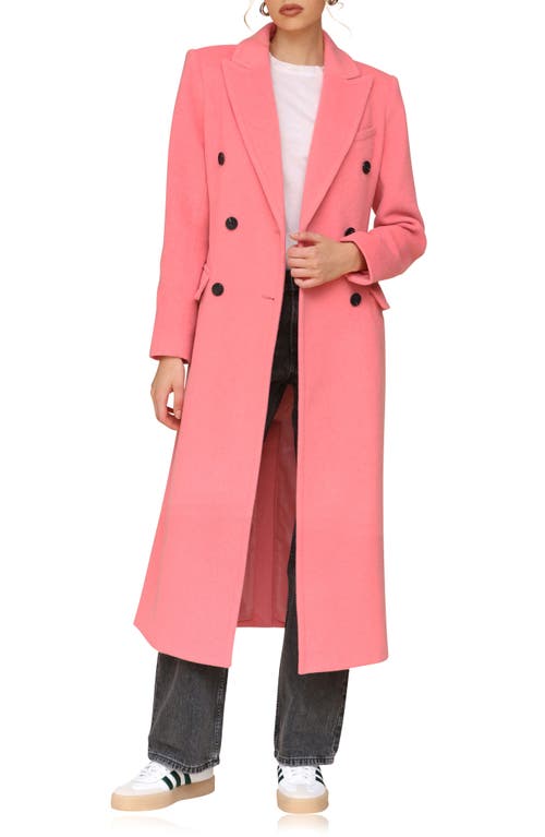 Shop Avec Les Filles Hourglass Double Breasted Coat In Retro Pink