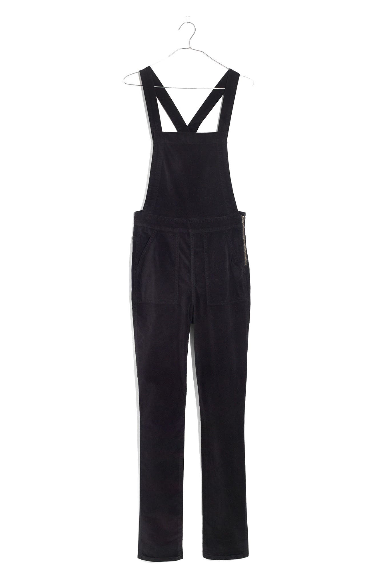 madewell velvet overalls