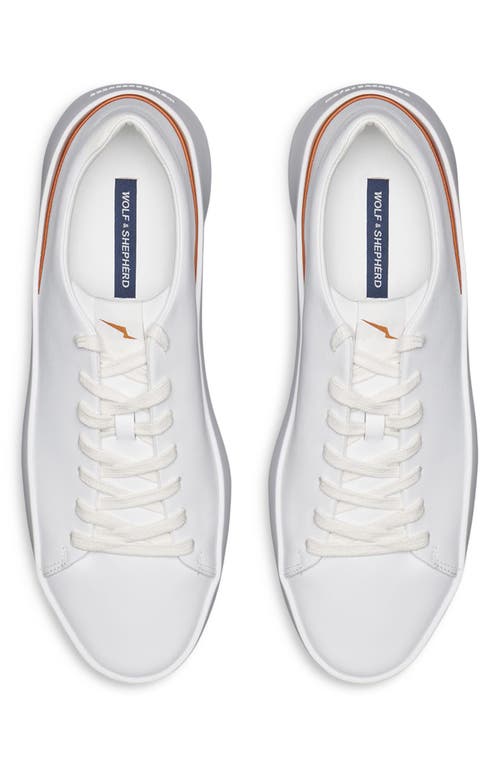 Shop Wolf & Shepherd Cruse Low Top Sneaker In White/brilliant White