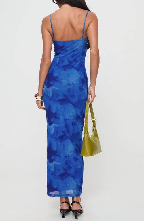 Princess Polly Hathaway Floral Maxi Dress In Blue