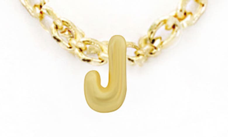 Shop Panacea Bubble Initial Necklace In Gold-j