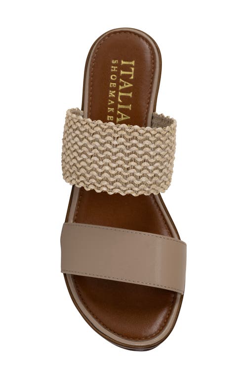Italian Shoemakers Yamari Wedge Sandal In Taupe