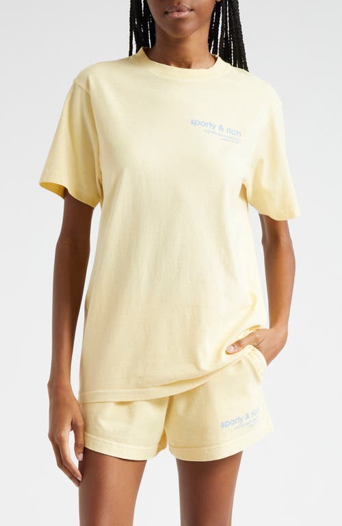 Sporty And Rich Sporty & Rich Usa Health Club Cotton Graphic T-shirt In Almond