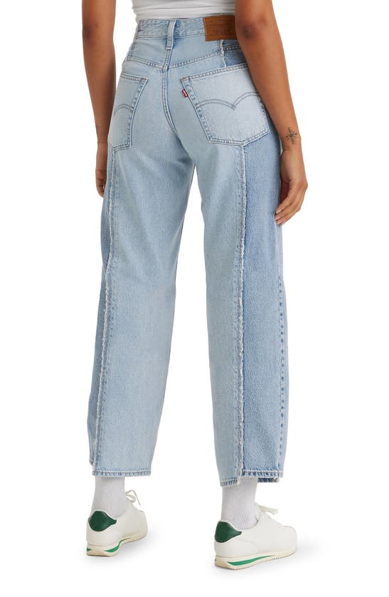 Shop Levi's Recrafted Crop Baggy Wide Leg Dad Jeans In Novel Notion