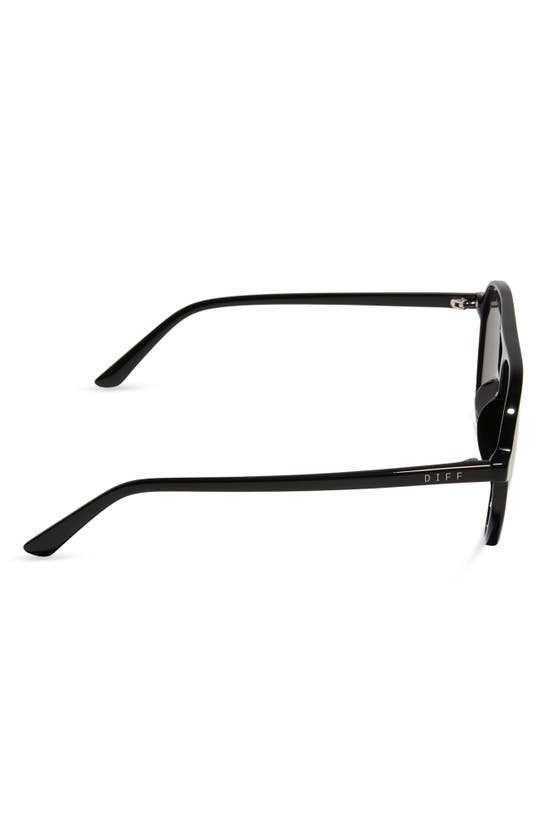 Shop Diff Tosca Ii 56mm Polarized Aviator Sunglasses In Black/ Grey