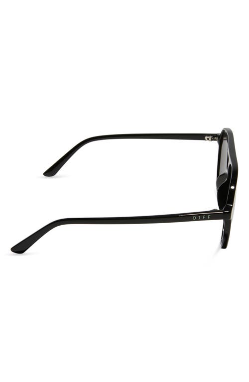 Diff Tosca Ii 56mm Polarized Aviator Sunglasses In Black/grey