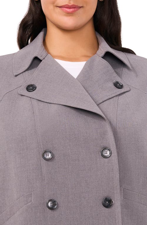 Shop Halogenr Halogen(r) Double Breasted Trench Vest In Silver Smoke Grey