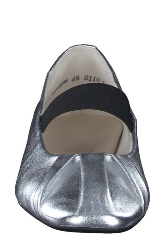 Shop Paul Green Vail Flat In Alu Metallic Nappa