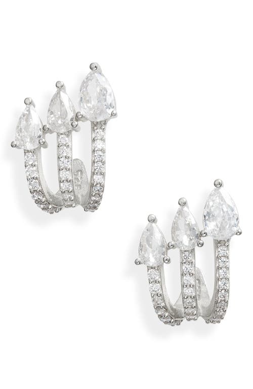 Shymi Pavé Cubic Zirconia Wrap Hoop Earrings In Metallic