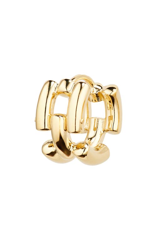 Shop Lie Studio Lié Studio The Johanna Hoop Earrings In Gold