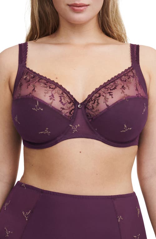 Chantelle Lingerie Every Curve Full Coverage Underwire Bra In Aubergine Shades