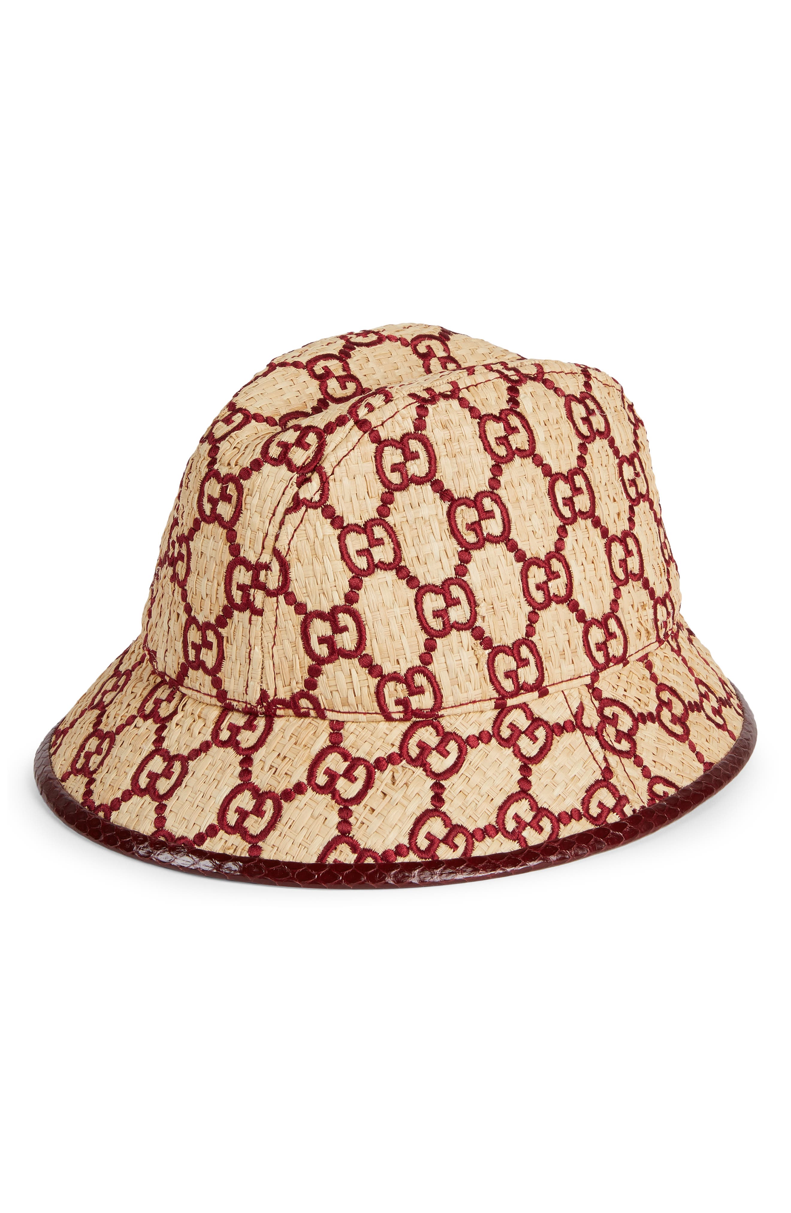 gucci raffia hat