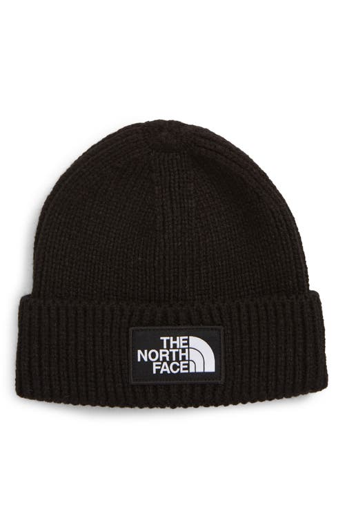 The North Face Logo Cuffed Beanie in Black