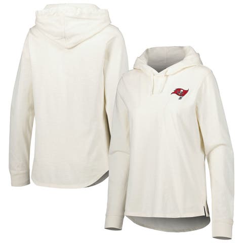 Women's Tommy Bahama Cream New England Patriots Ashby Isles Jersey Pullover Hoodie Size: Small