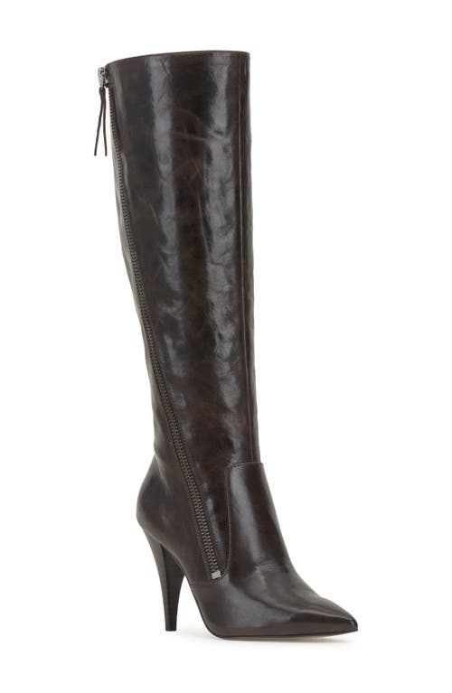 Alessa Knee High Pointed Toe Boot in Coffee Bean