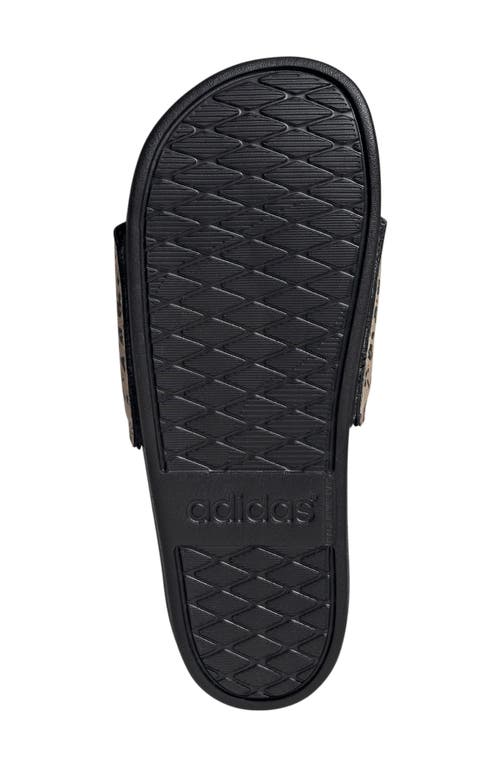 Shop Adidas Originals Adidas Adilette Comfort Slide Sandal In Black/off White/magic Beige