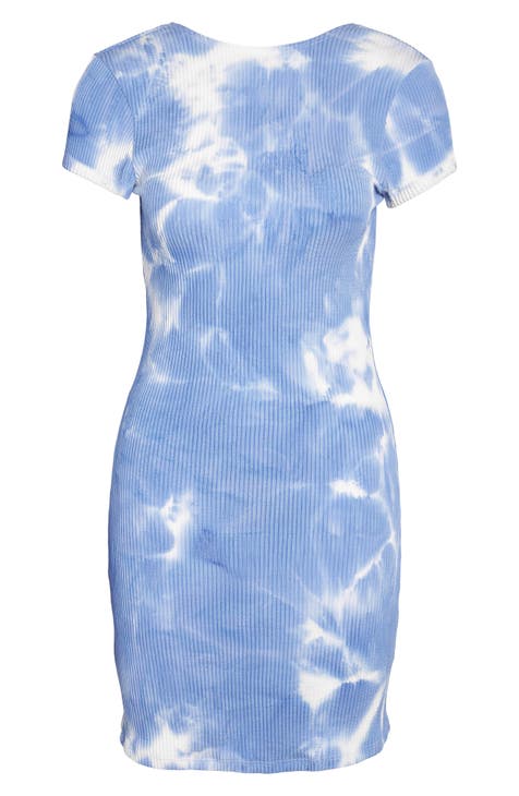 Selma Cloud Print Rib Minidress