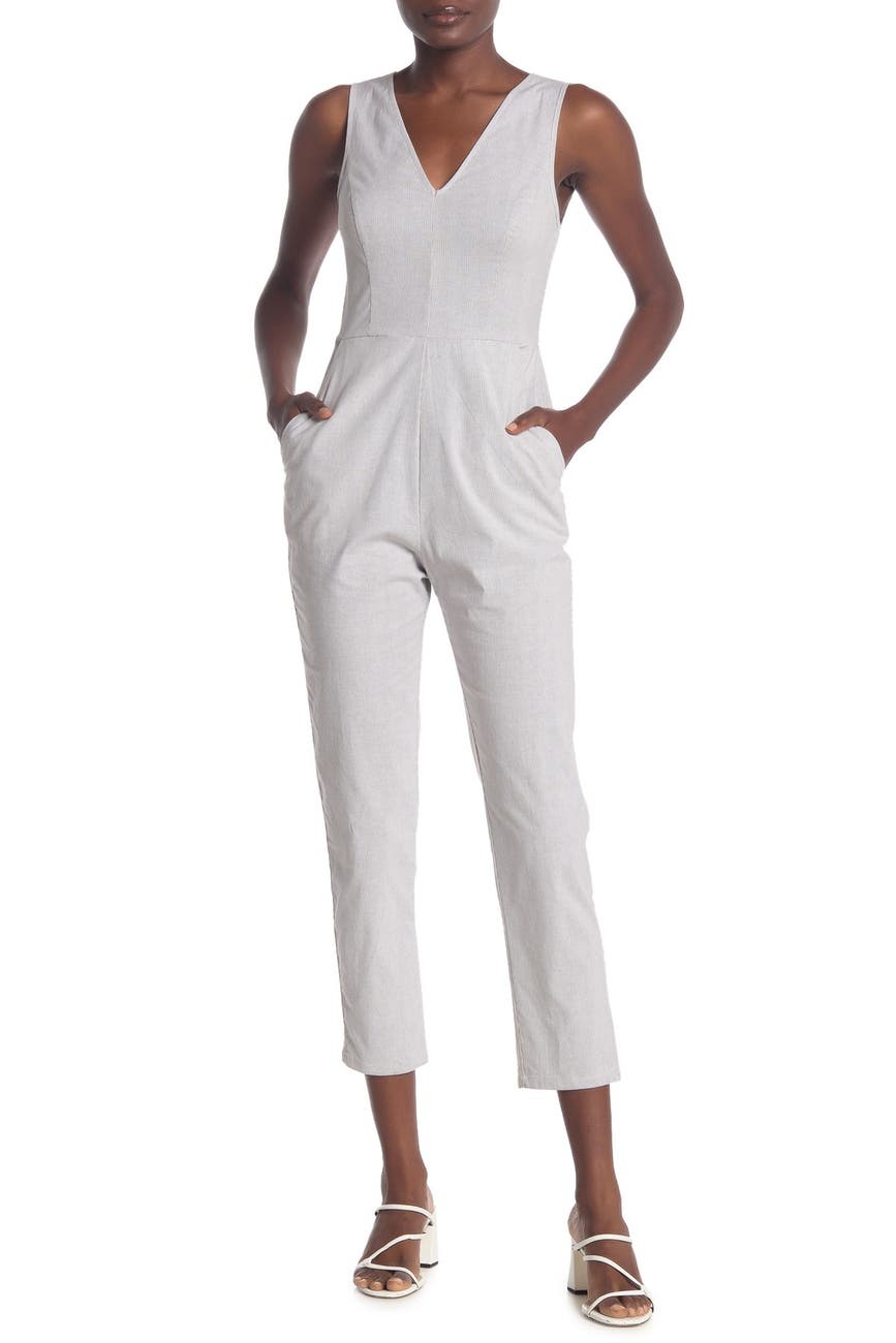 BCBGMAXAZRIA Sleeveless VNeck Woven Jumpsuit Nordstrom Rack