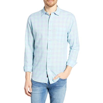 Faherty Summer Regular Fit Stretch Shirt, Blue/green