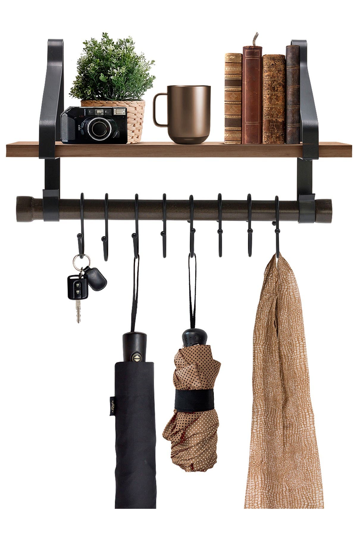 cute coat rack on Sorbus Mahogany Coat Rack Wall Mounted Shelf Nordstrom Rack