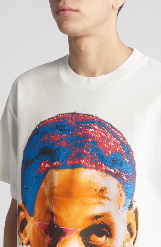 Shop Id Supply Co Rodman Star Eyed Cotton Graphic T-shirt In White