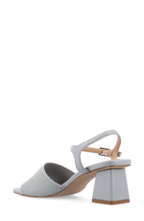 Journee Collection Knit Block Heel Sandal In Blue
