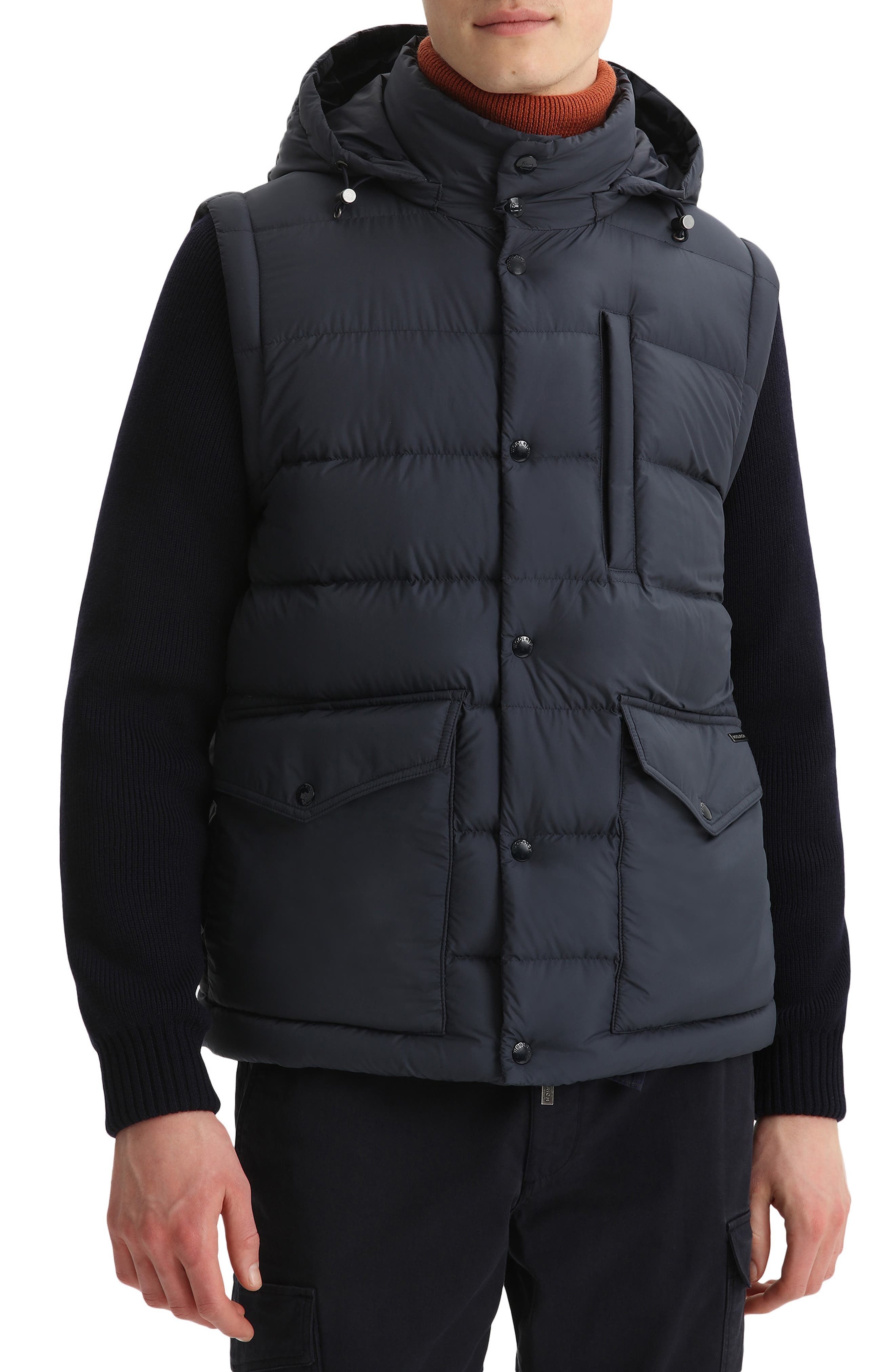 sweater sleeve puffer jacket