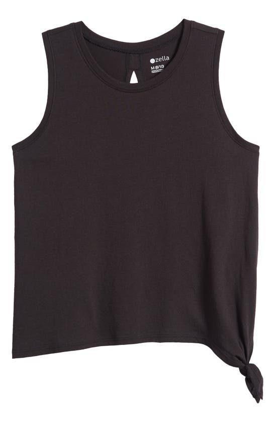Zella Girl Kids' Sassy Back Cutout Tank In Black