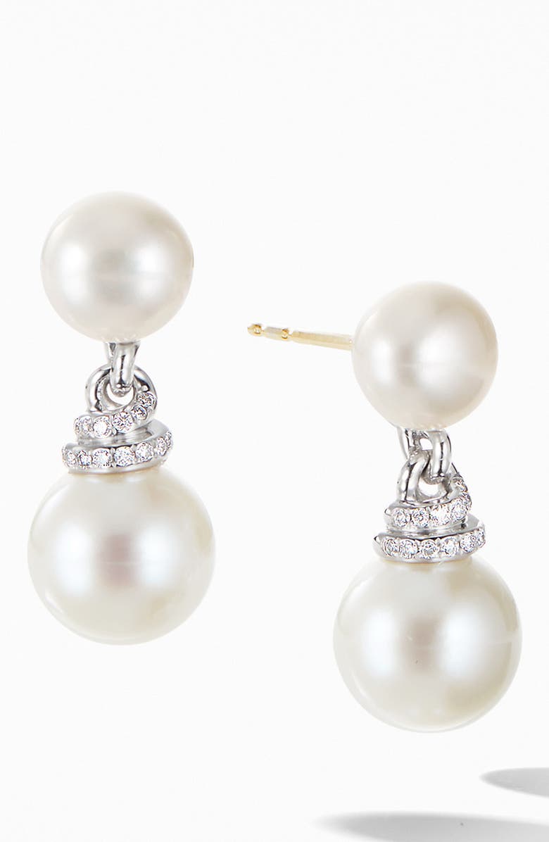 David Yurman Continuance Pearl Drop Earrings with Diamonds | Nordstrom