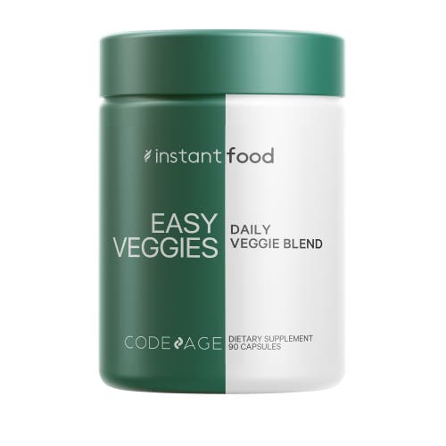 Codeage Instantfood Easy Veggies, Vegan Greens Vitamins Supplement Capsules, Whole Food Vegetables, 90 ct in White at Nordstrom