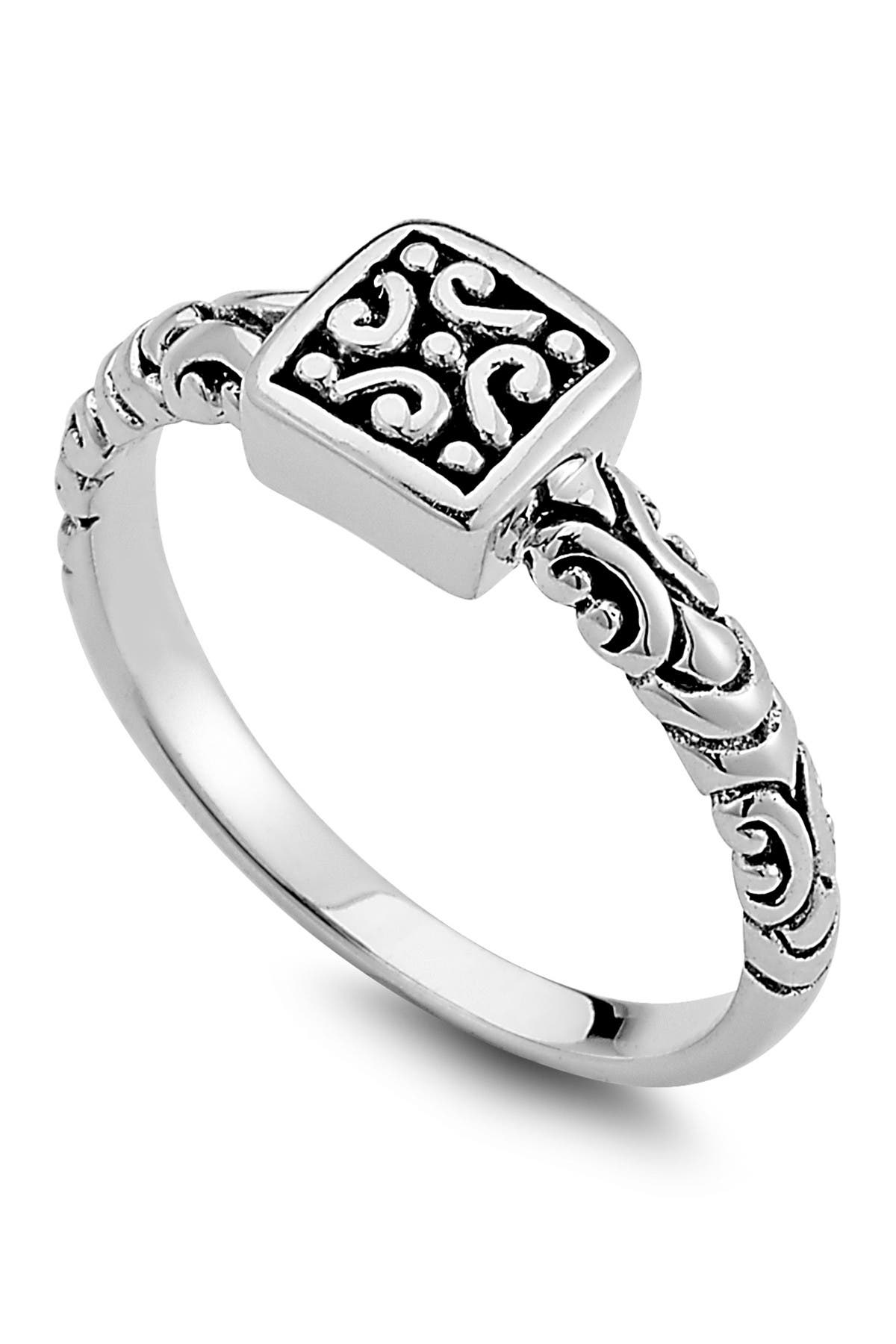 SAMUEL B. Sterling Silver Filigree Square Ring | Nordstromrack