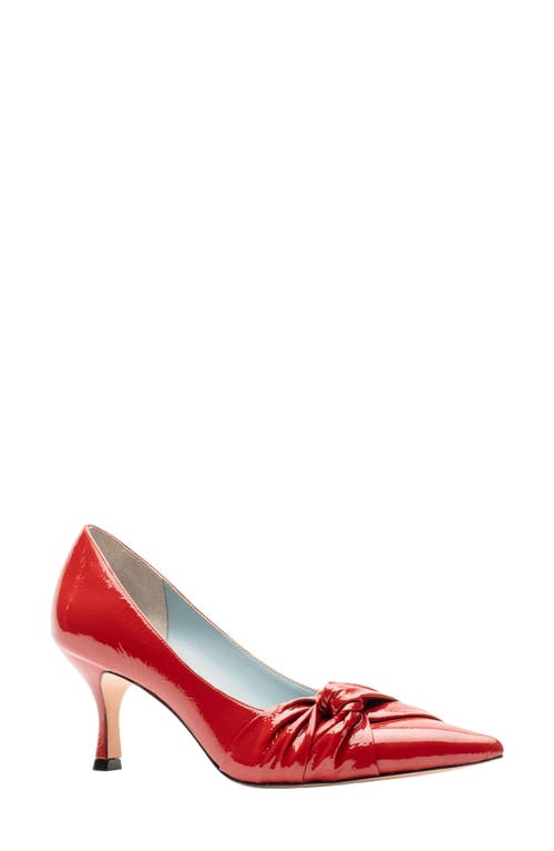 The Knot Kitten Heel Pointed Toe Pump in Cranberry
