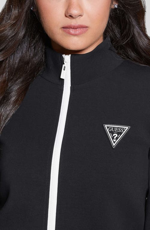 Guess Ann Graphic Zip Sweatshirt In Jet Black