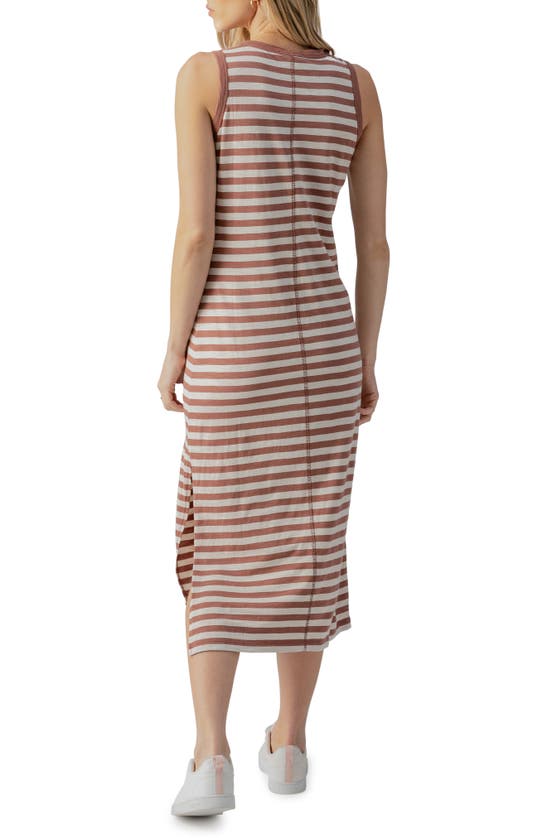 Shop Sanctuary Stripe Linen Blend Midi Dress In Patio Stripe