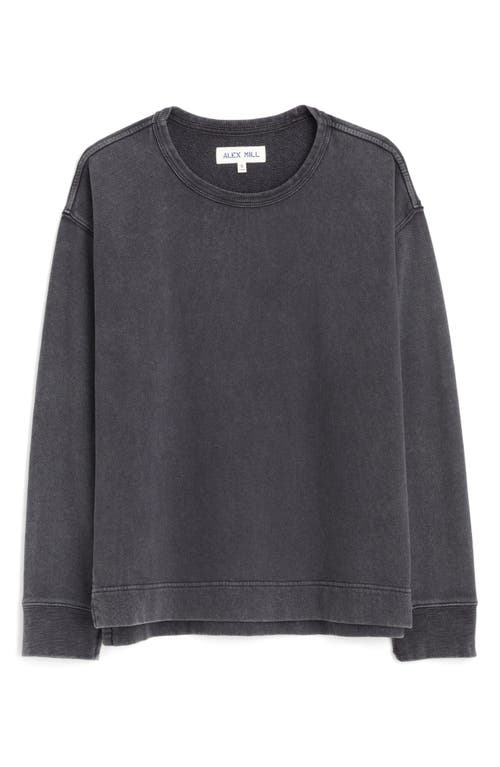 Shop Alex Mill Frankie Sweatshirt In Washed Black