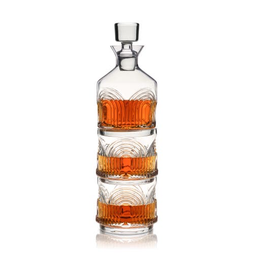 Viski Deco Beau 3-piece Crystal Stacking Decanter In Clear