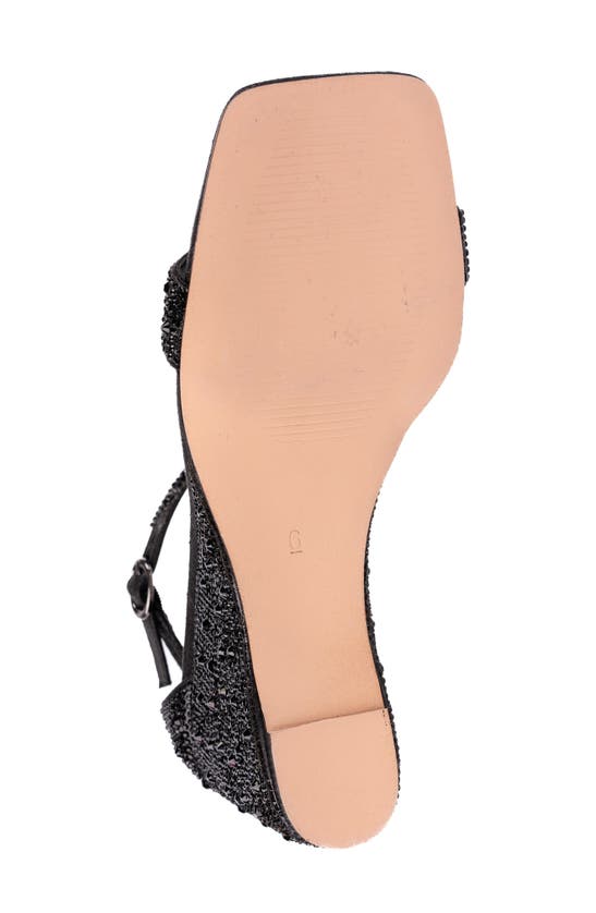 Shop Lady Couture Kloe Crystal Embellished Wedge Sandal In Black