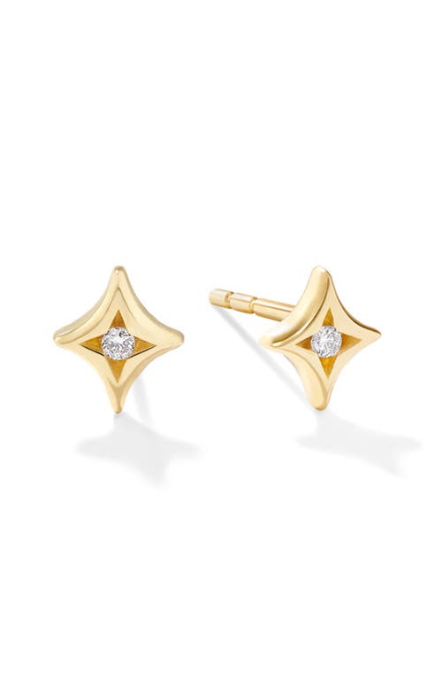 The Nova Diamond Stud Earrings in Gold