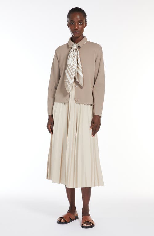 Shop Max Mara Leisure Kiota Collared Cardigan In Turtledove