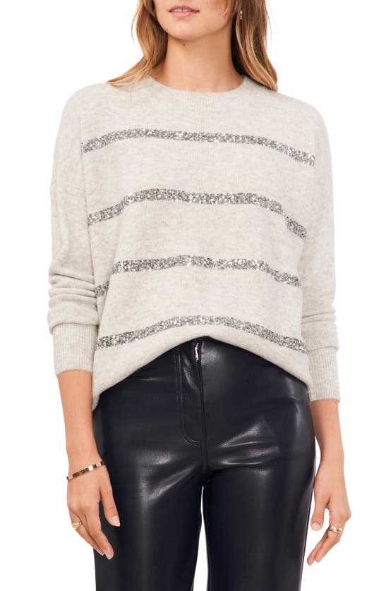 VINCE CAMUTO VINCE CAMUTO SEQUIN STRIPE SWEATER